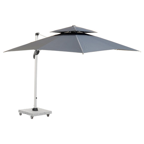 3m Cantilever Garden Parasol  with 150kg Marble Base