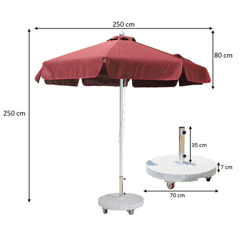 Outdoor Patio Umbrella with Base
