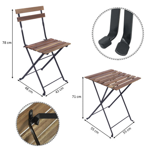 Foldable dining table and chair set for compact dining areas