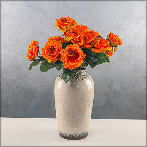 Fake Flower Bouquet with Silk Roses