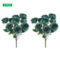 2 pcs artificial silk rose flowers