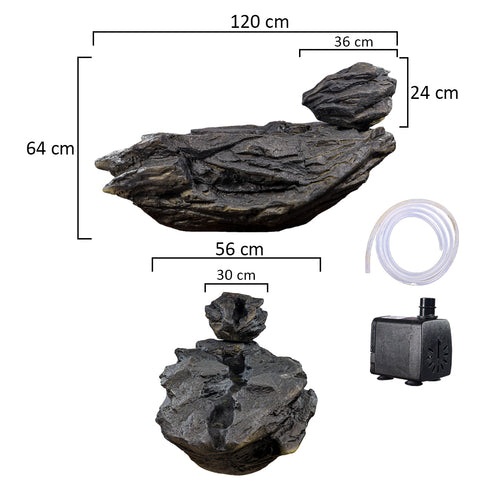 Artificial rock water stream
