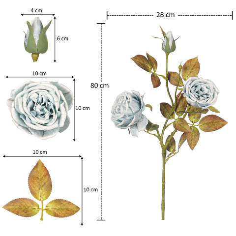 artificial single stem roses for décor