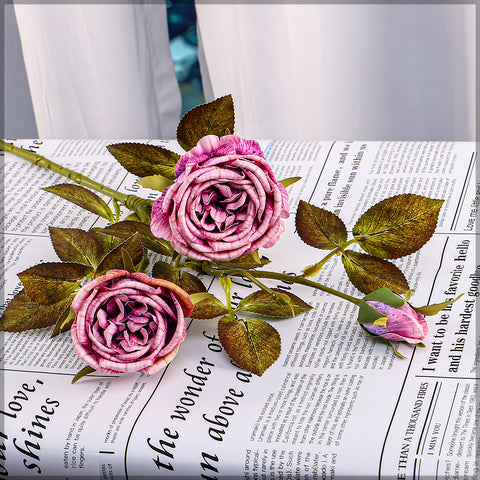 faux single stem rose for arrangements