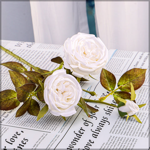 single stem nearly natural rose flower