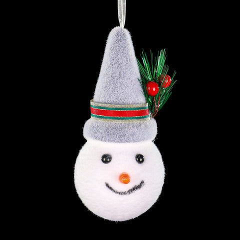 White snowman holiday ornament
