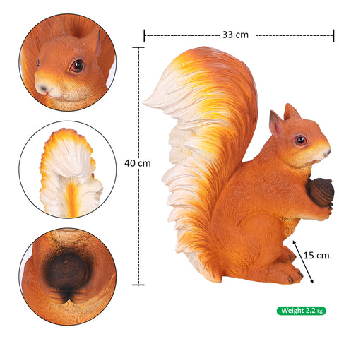 Squirrel statue for garden