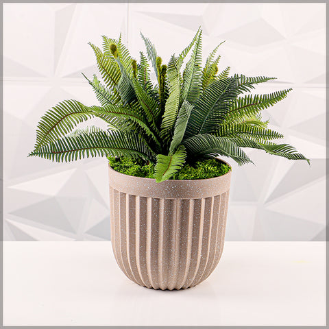 Stripe Design Platic Pot