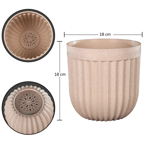 Stripe Design Platic Pot