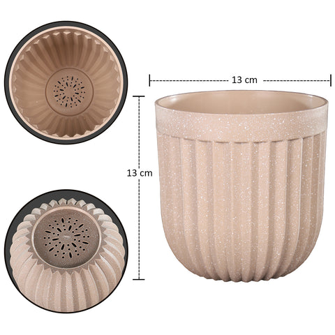 Stripe Design Platic Pot