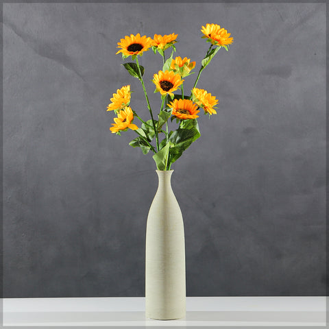 single artificial sunflower stem