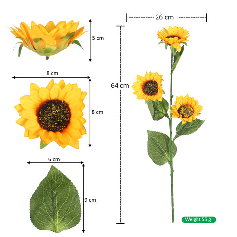 silk sunflower stems