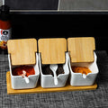 spice containers, wooden rack for clothes