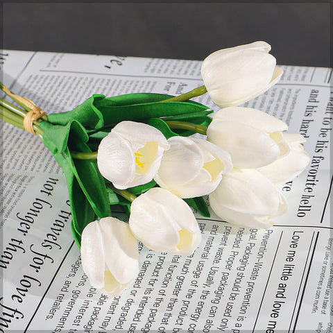 Fake Tulip Flowers in a Bunch