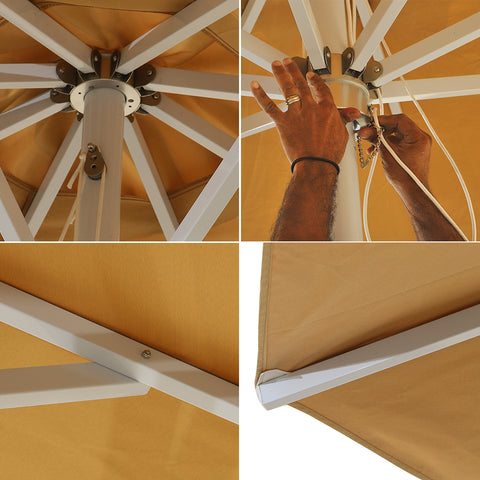 Round Patio Umbrella with Marble Base