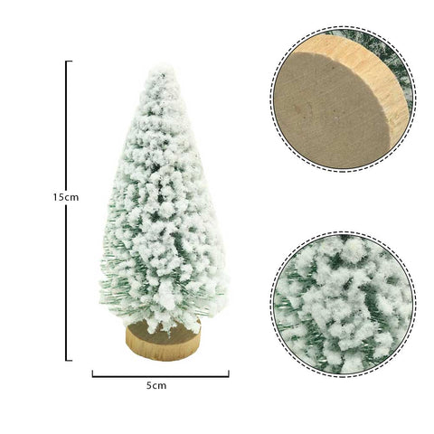 1Pack/ Piece Miniature Frosted Fake Christmas Tree  (Other Decoration Items not Included)