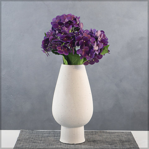 White modern vase with simple lines