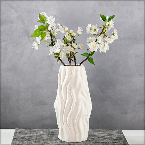 Tall white ceramic vase for modern home styling
