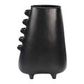 Black textured ceramic vase for modern home styling