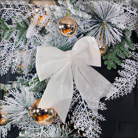 White Mesh Glitter Ribbon