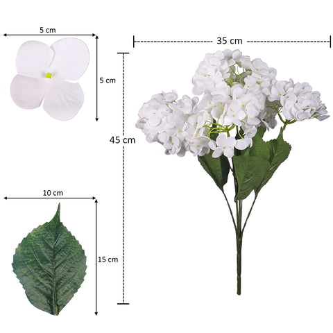 Realistic White Hydrangea