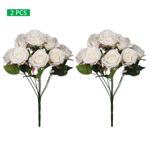 faux white rose flower