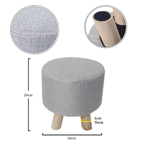 Round Shaped Ottoman Wood Stool