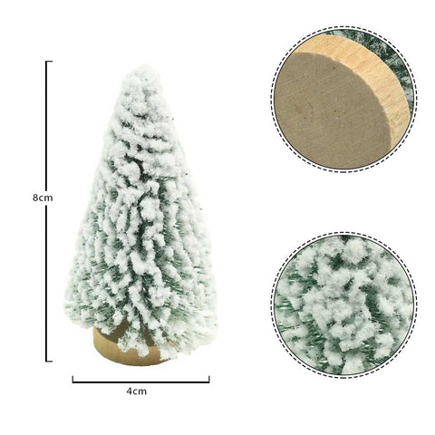 1Pack/ Piece Miniature Frosted Fake Christmas Tree  (Other Decoration Items not Included)